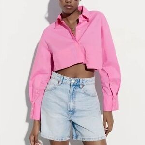 Zara Pink Poplin Shirt